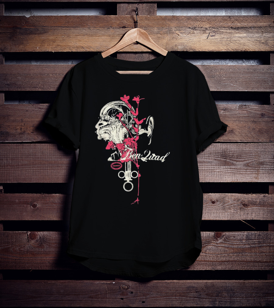 Purenoise Ben Quad Anatomy Circuit Roses Skull T-Shirt