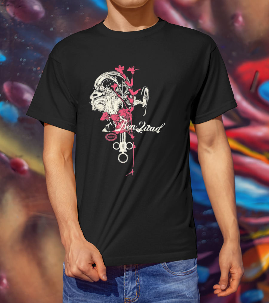 Purenoise Ben Quad Anatomy Circuit Roses Skull T-Shirt