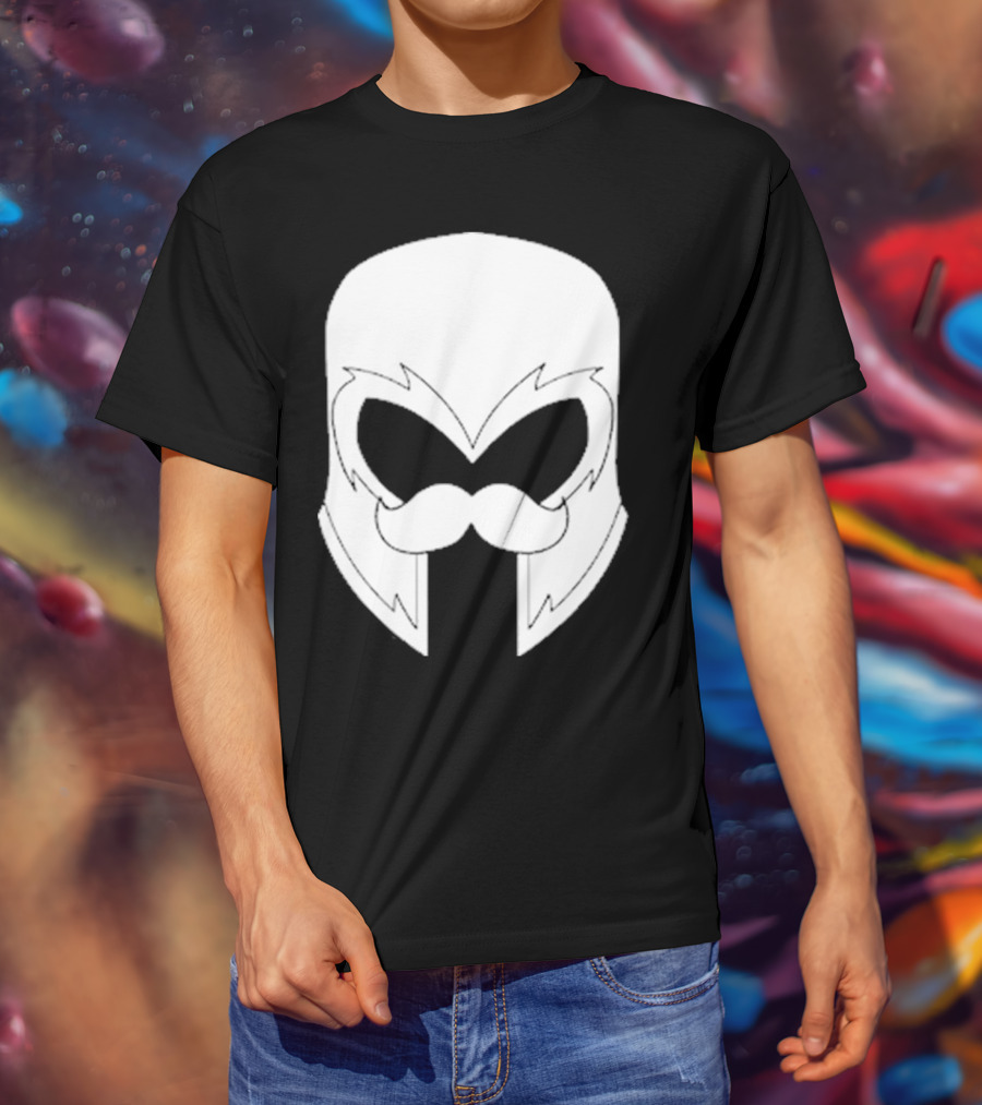 Remix’D Curleh Mustache Wolverine Mask T-Shirt