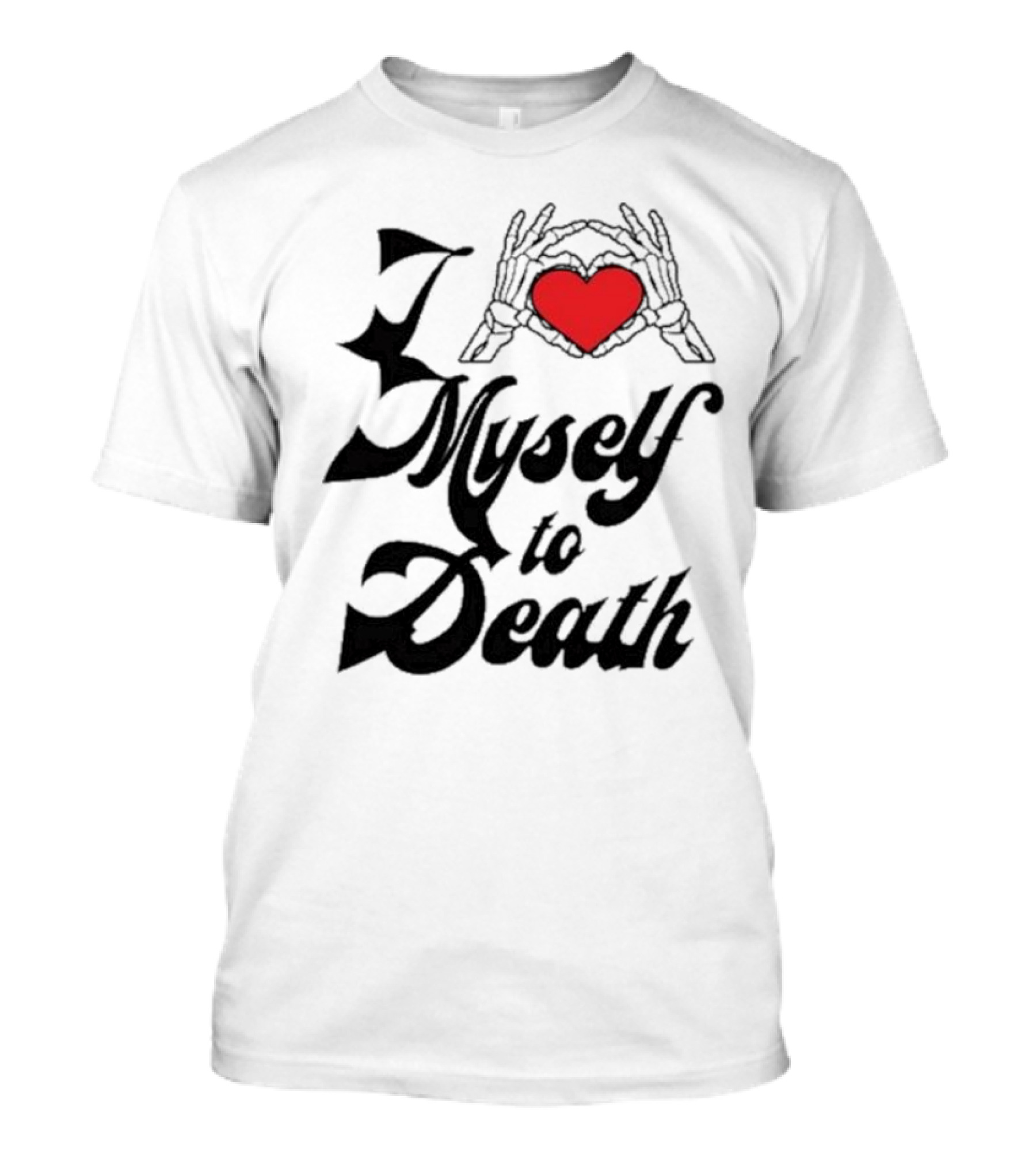 Chris Brown Skeleton Hand Heart I Love Myself To Death T-Shirt