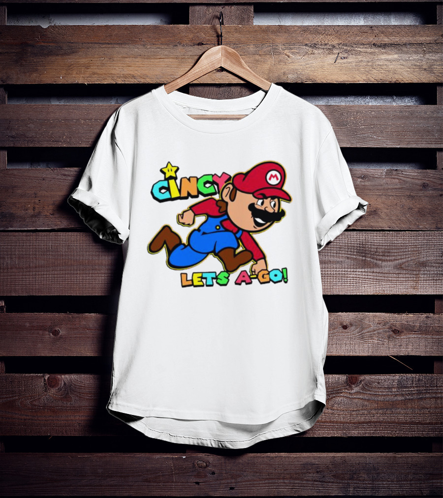 Cincy Let's A-Go Mr Mario Cincinnati T-Shirt