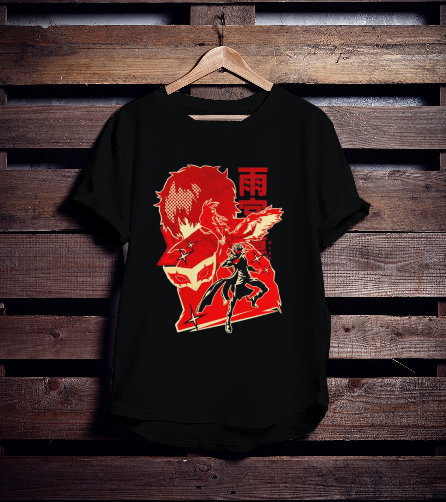 CODE NAME JOKER By Hypertwenty Persona Five Phantom Thief Art Red Japanese Text T-Shirt