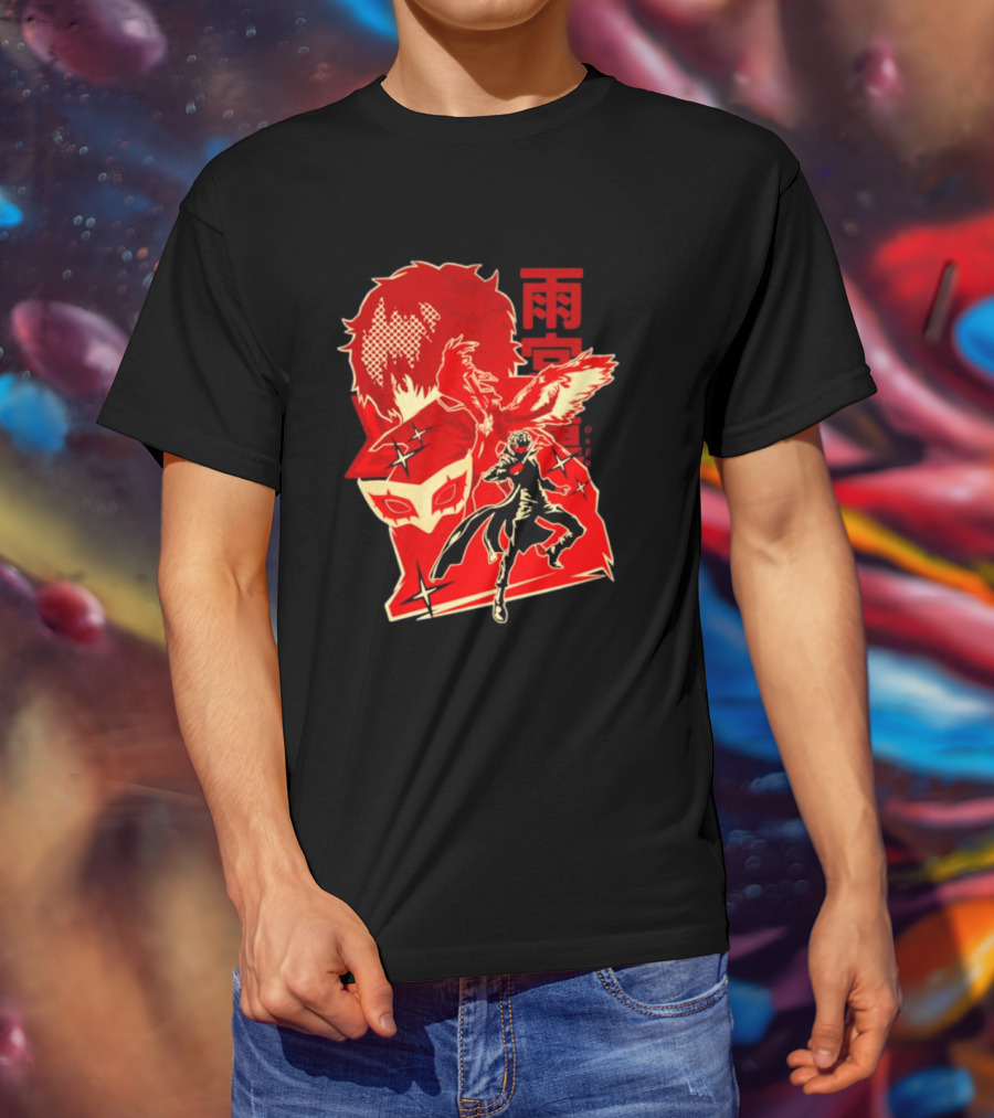 CODE NAME JOKER By Hypertwenty Persona Five Phantom Thief Art Red Japanese Text T-Shirt