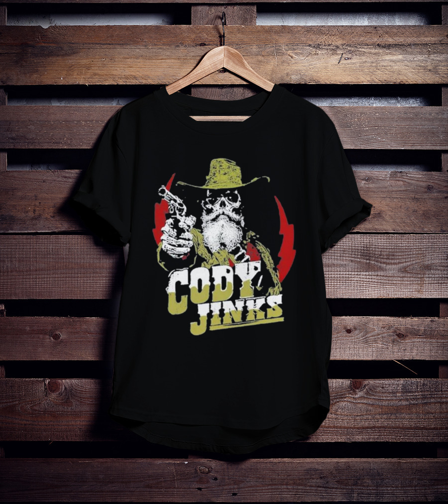 Cody Jinks Cowboy Thunder Lightning Skeleton Gunslinger T-Shirt