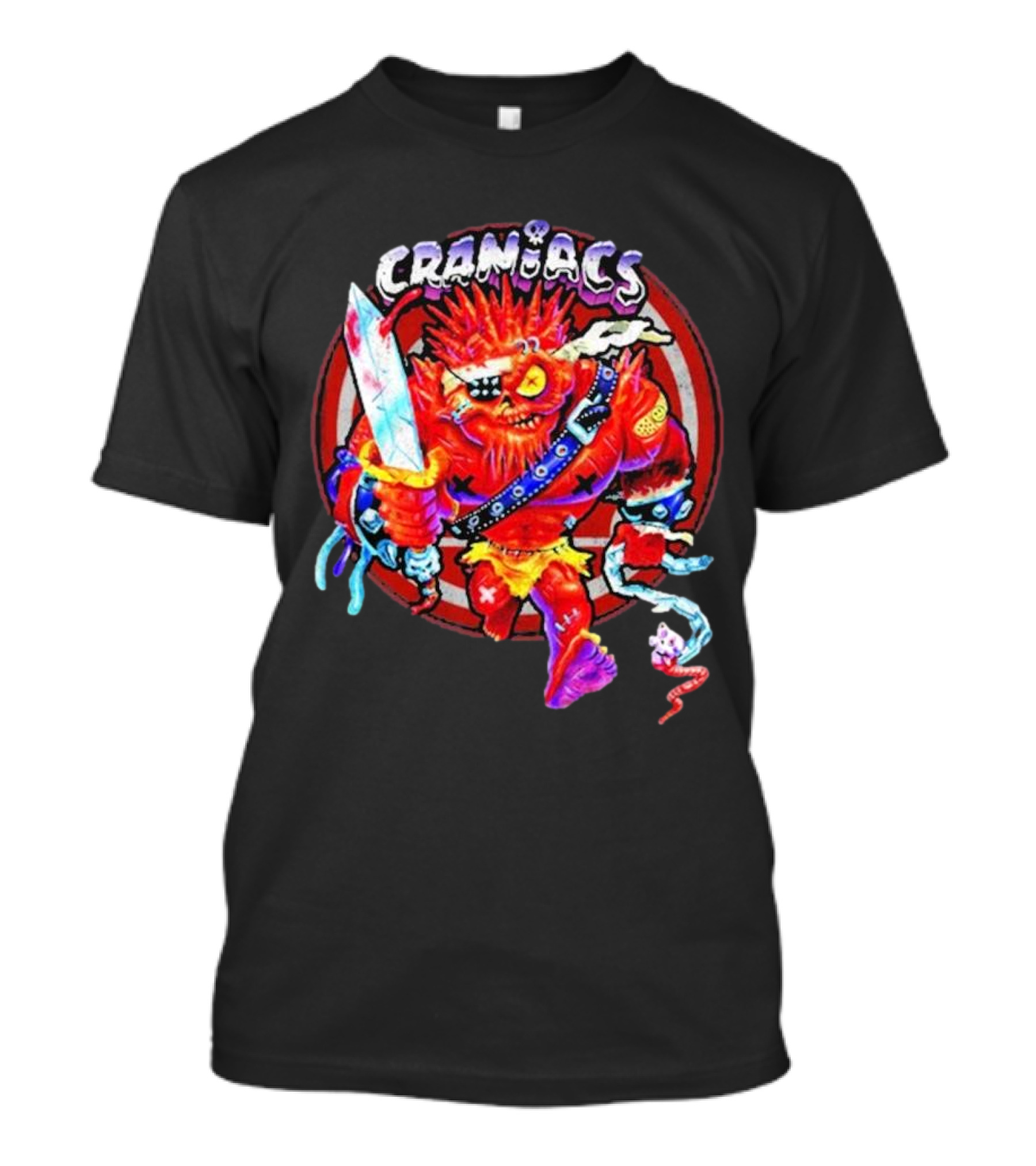 Craniacs Sonny Monster Warrior With Spiked Hair And Eye Patch Holding Sword T-Shirt