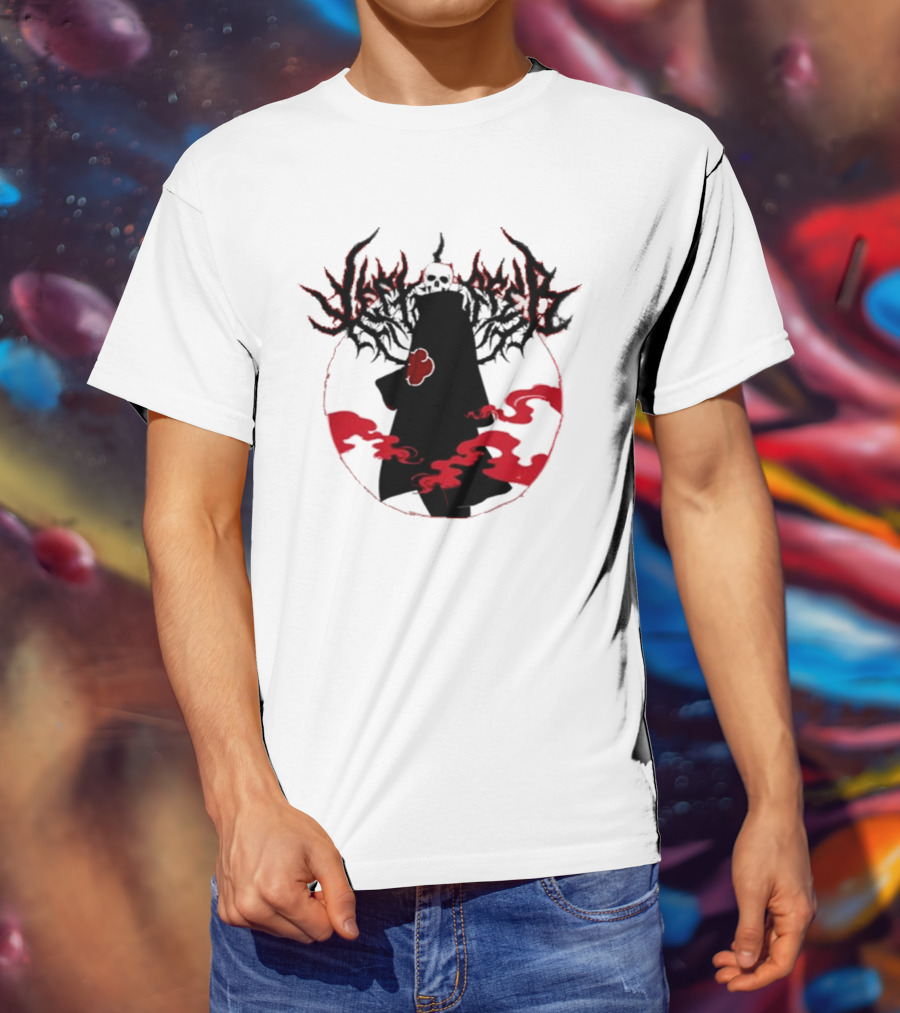 Left To Suffer Ninja Skull Shadow Red Cloud T-Shirt