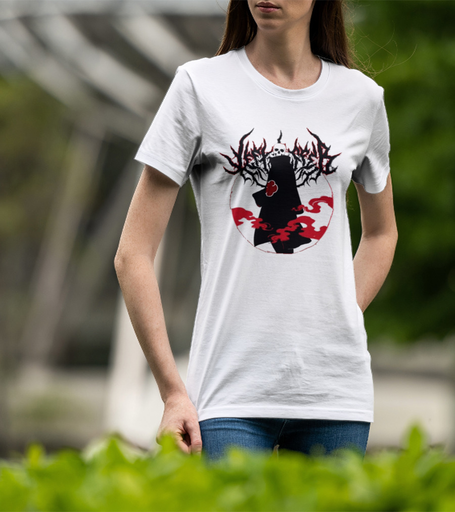 Left To Suffer Ninja Skull Shadow Red Cloud T-Shirt