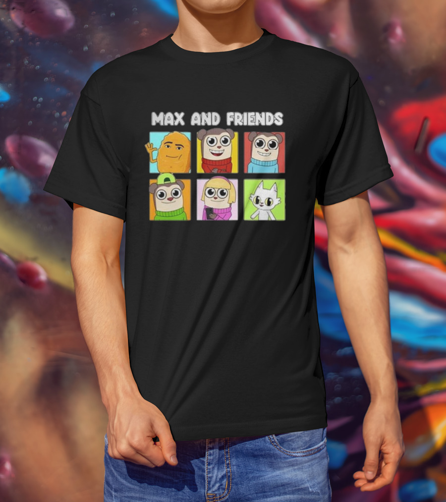 Max And Friends Cartoon Characters Collection T-Shirt