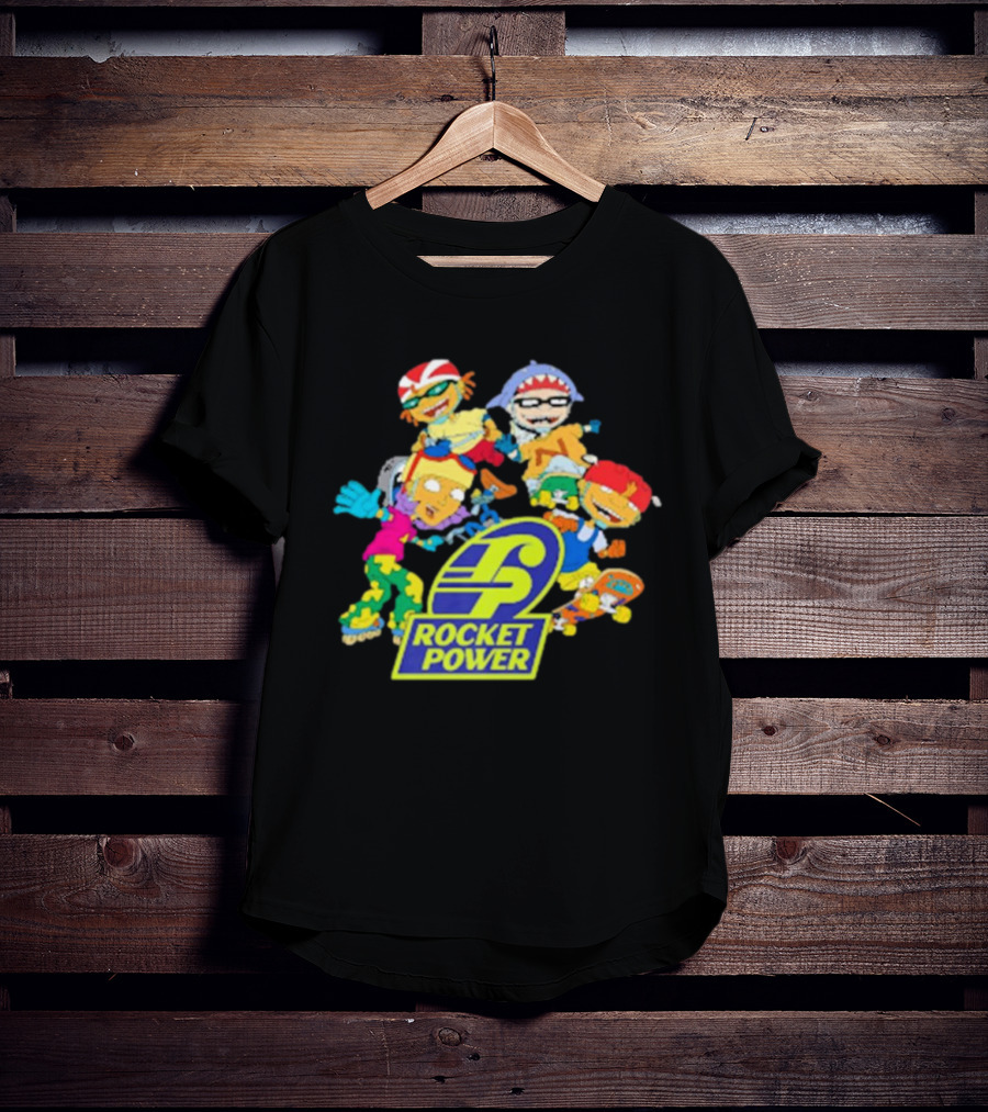 Rocket Power Cartoon Characters Action Scene T-Shirt
