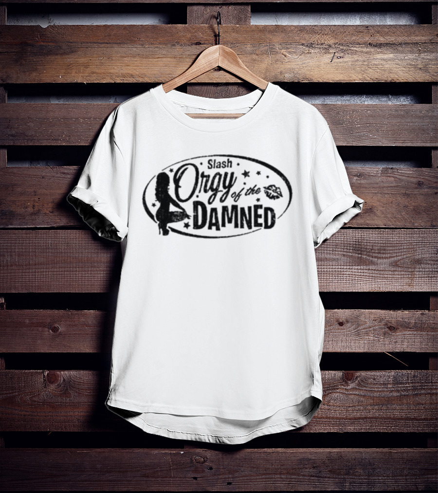 Slash Orgy Of The Damned New Merch Stars Silhouette Lips T-Shirt