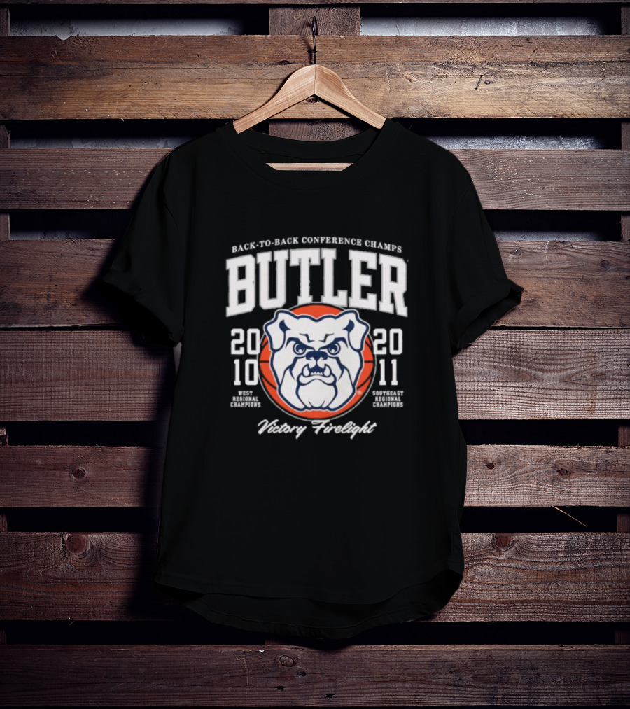 Back-to-Back Conference Champs Butler 2010 2011 Victory Firelight T-Shirt