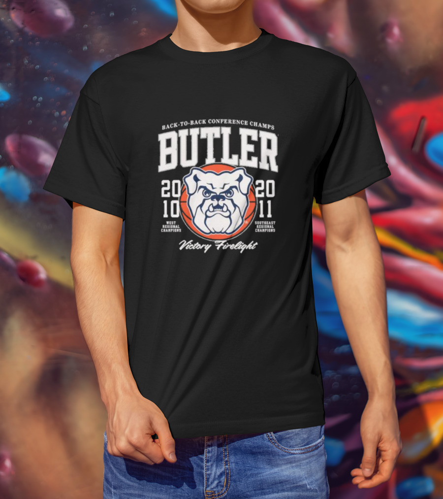 Back-to-Back Conference Champs Butler 2010 2011 Victory Firelight T-Shirt