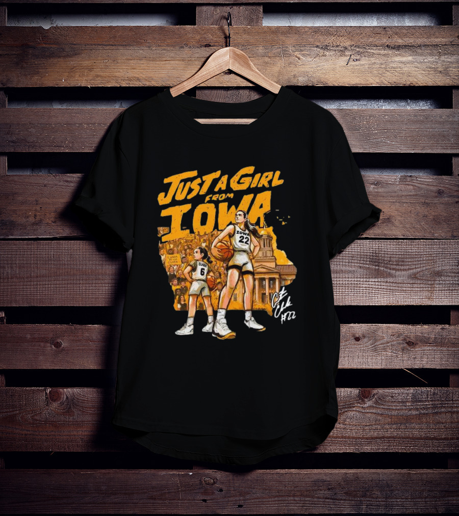 Just A Girl From Iowa Caitlin Clark 22 Play Like A Girl T-Shirt