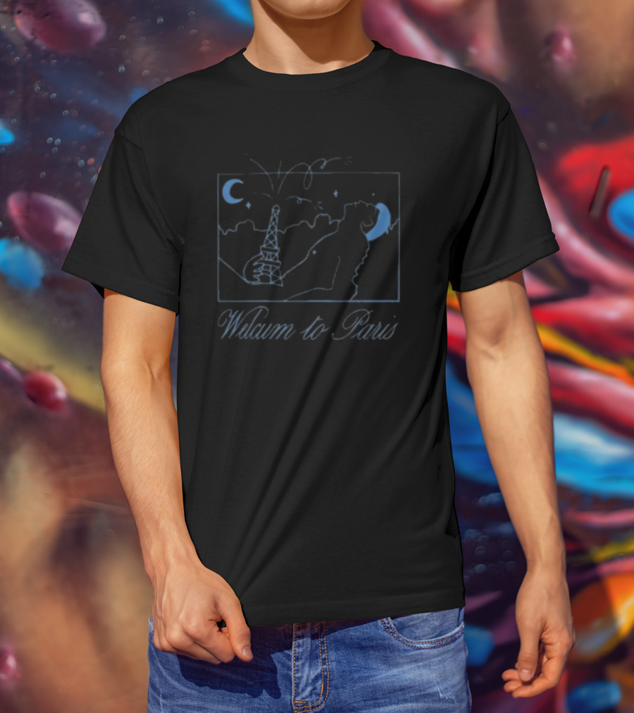 Carne Bollente Welcum To Paris Eiffel Tower Moon T-Shirt