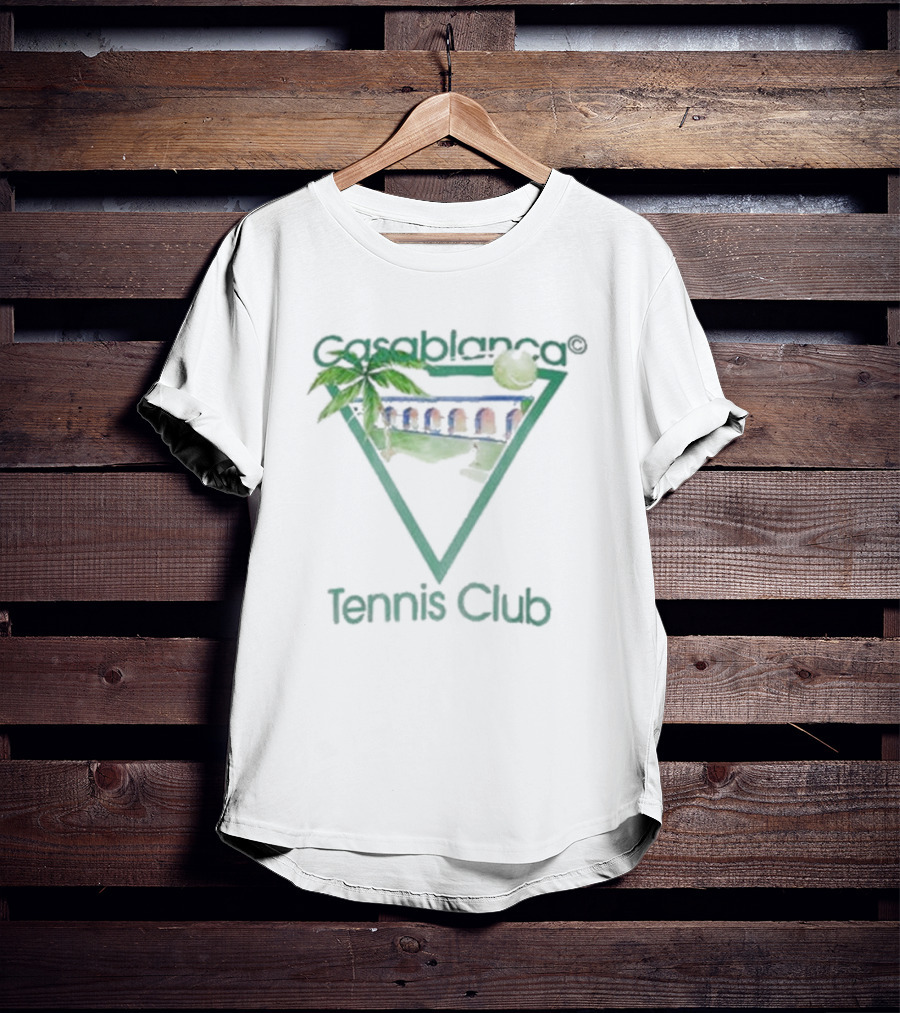 Casablanca Tennis Club Tropical Logo Triangle T-Shirt