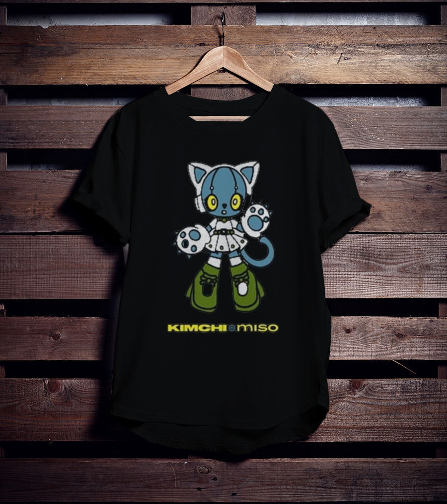 KIMCHI And Miso Futuristic Feline Character T-Shirt