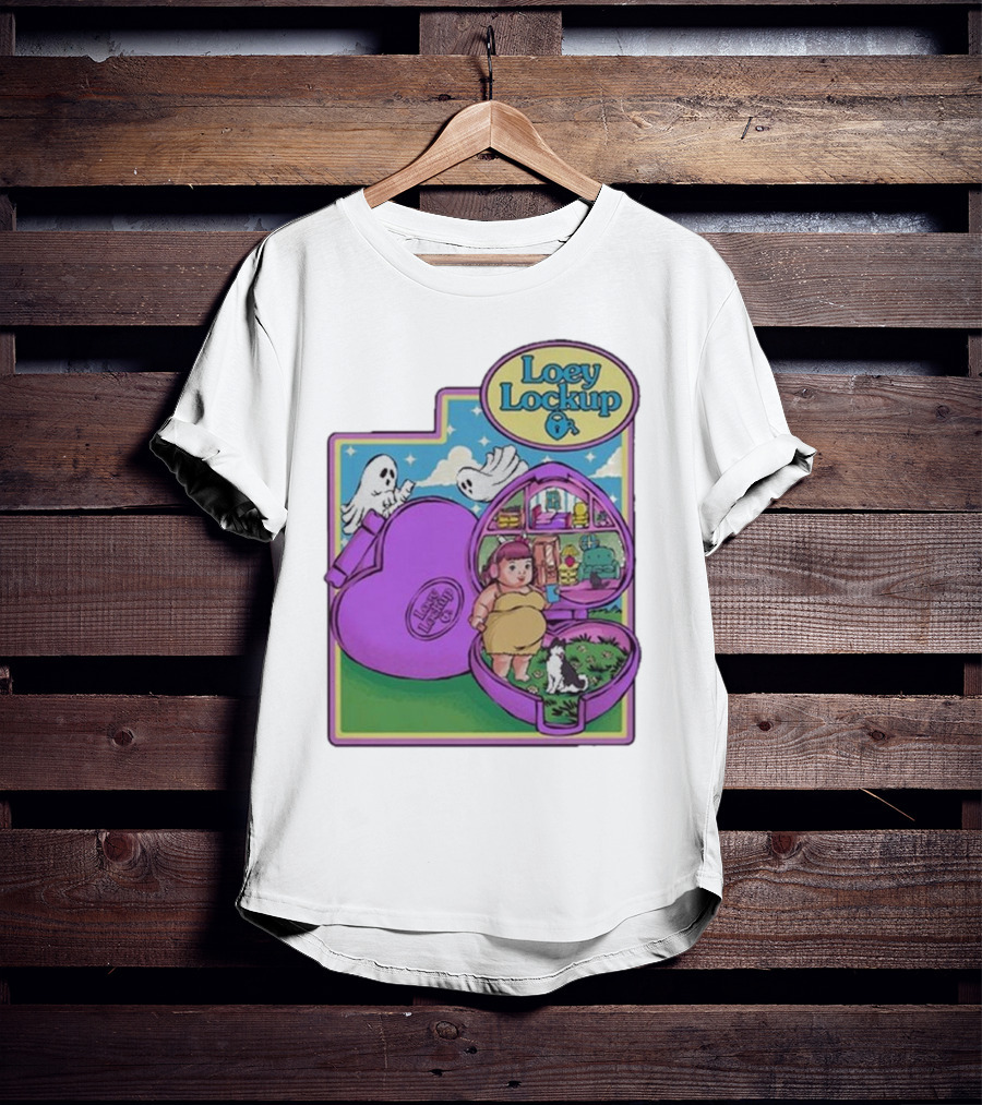 Loey Lane Loey Lockup Heart-Shaped Haunted Toy With Ghosts And Puppy T-Shirt