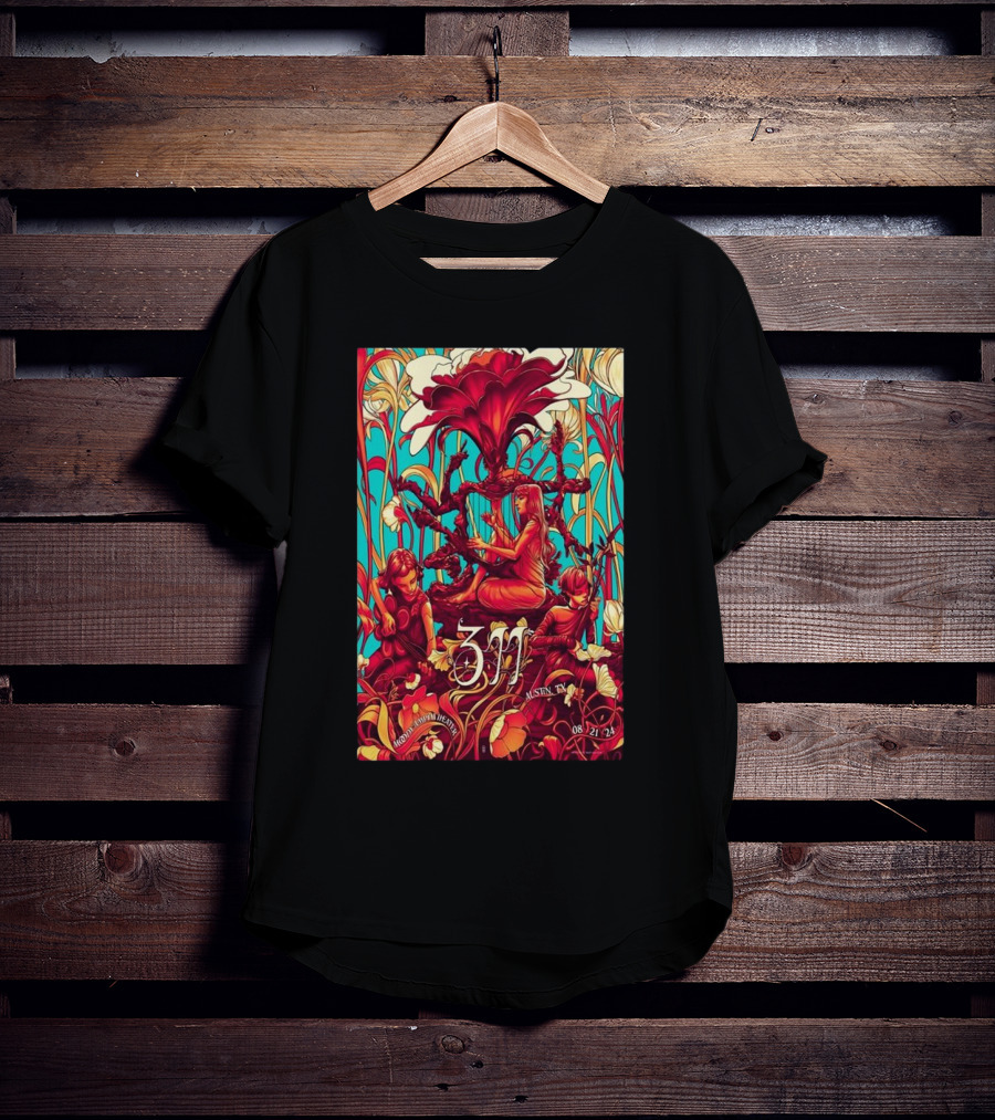 311 Moody Amphitheater Austin TX 08 21 24 Art Nouveau T-Shirt