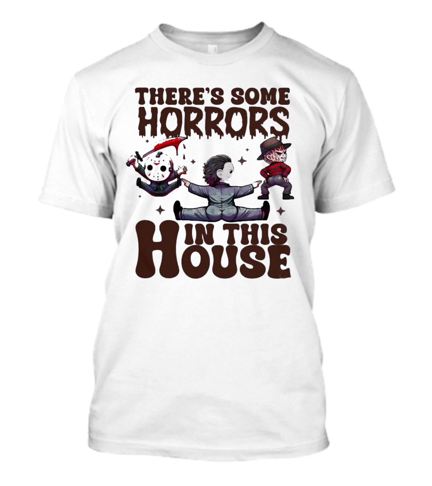 There’s Some Horrors In This House With Iconic Horror Figures T-Shirt