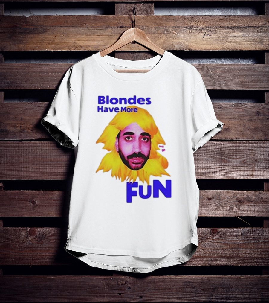 Blondes Have More Fun Face Yellow Hair T-Shirt