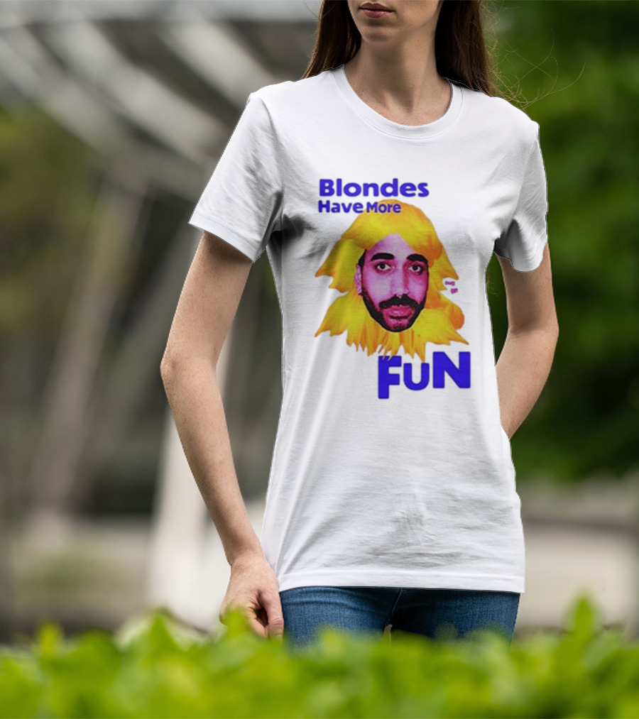 Blondes Have More Fun Face Yellow Hair T-Shirt