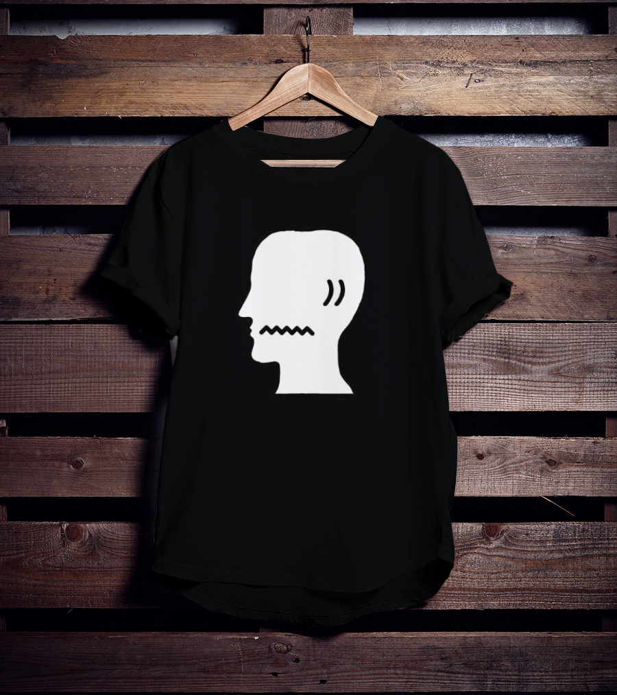 Brain Dead Head Profile Icon With Zigzag Mouth T-Shirt