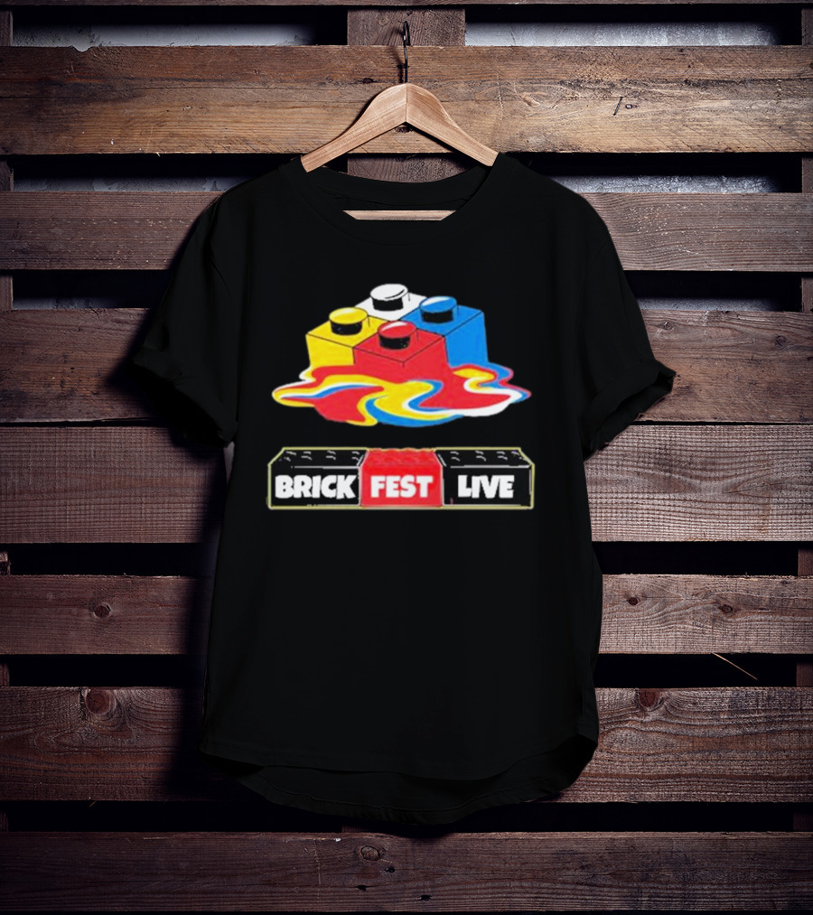 Brick Fest Live Colorful Blocks Event T-Shirt