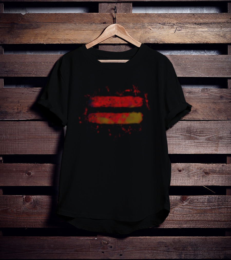 Equals Splatter Red And Yellow T-Shirt