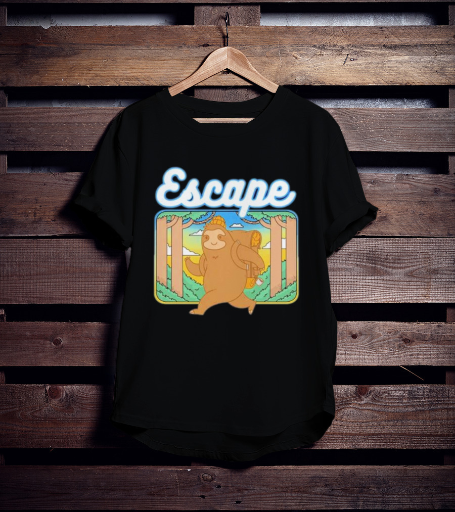 Escape The Ordinary Sloth Walking Through Nature T-Shirt