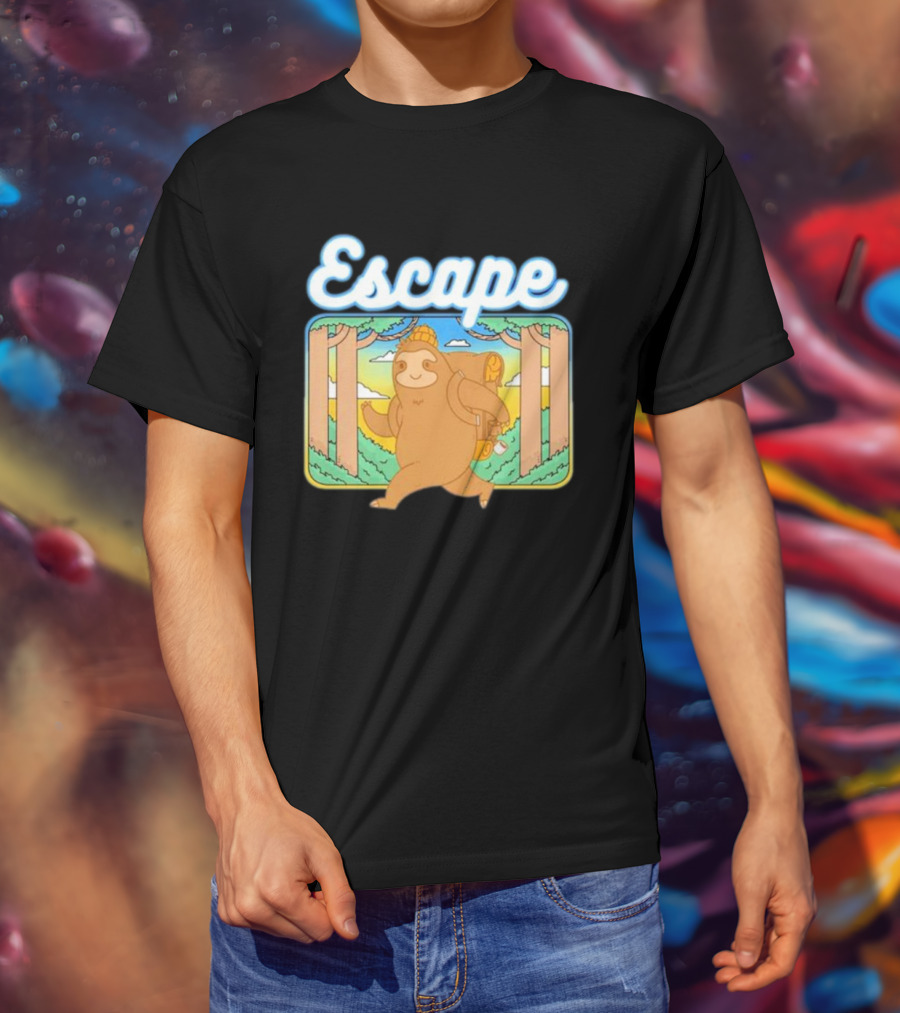 Escape The Ordinary Sloth Walking Through Nature T-Shirt