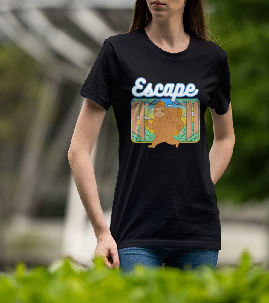 Escape The Ordinary Sloth Walking Through Nature T-Shirt