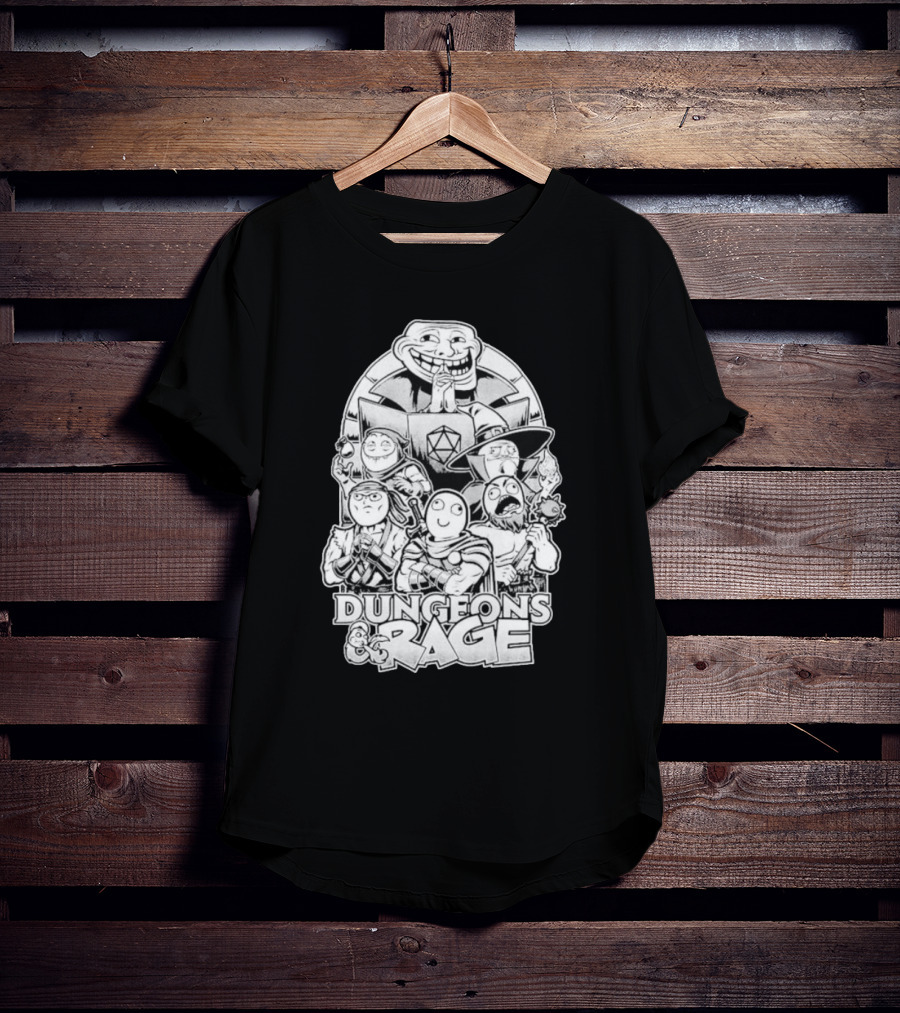 Dungeons And Rage Troll Face Meme Characters T-Shirt