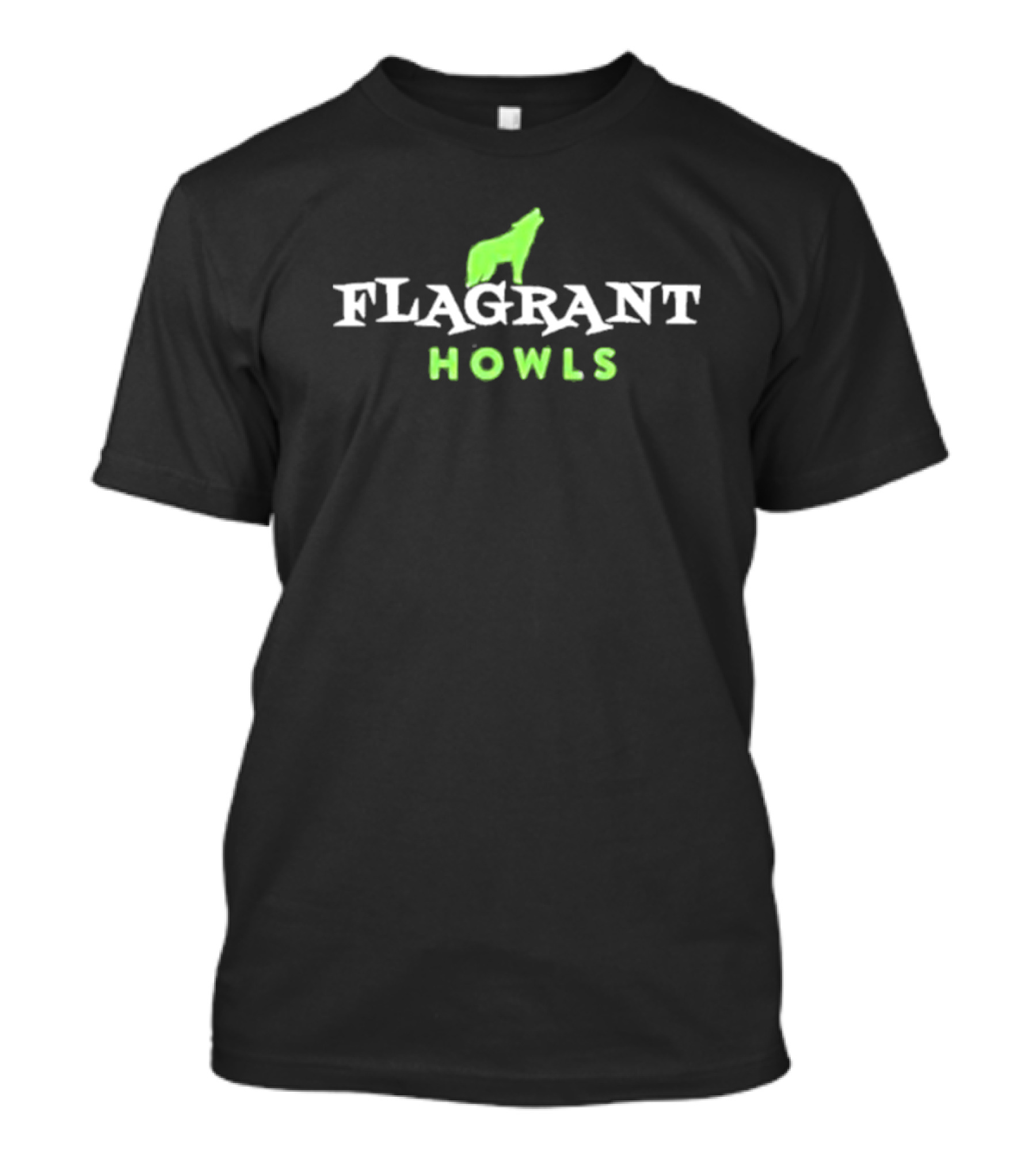 Flagrant Howls Neon Green Wolf T-Shirt