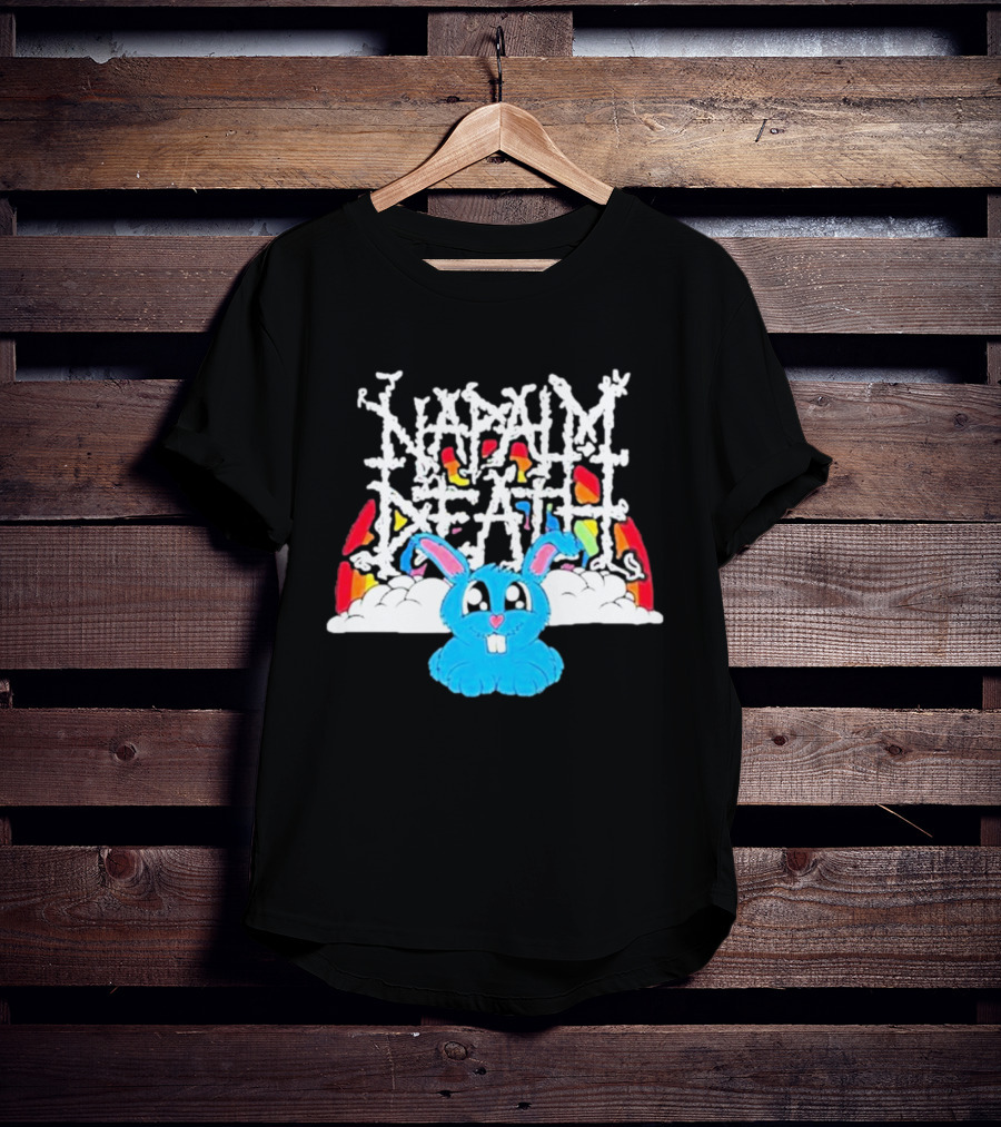 Napalm Death Rainbow Bunny Fobtours T-Shirt