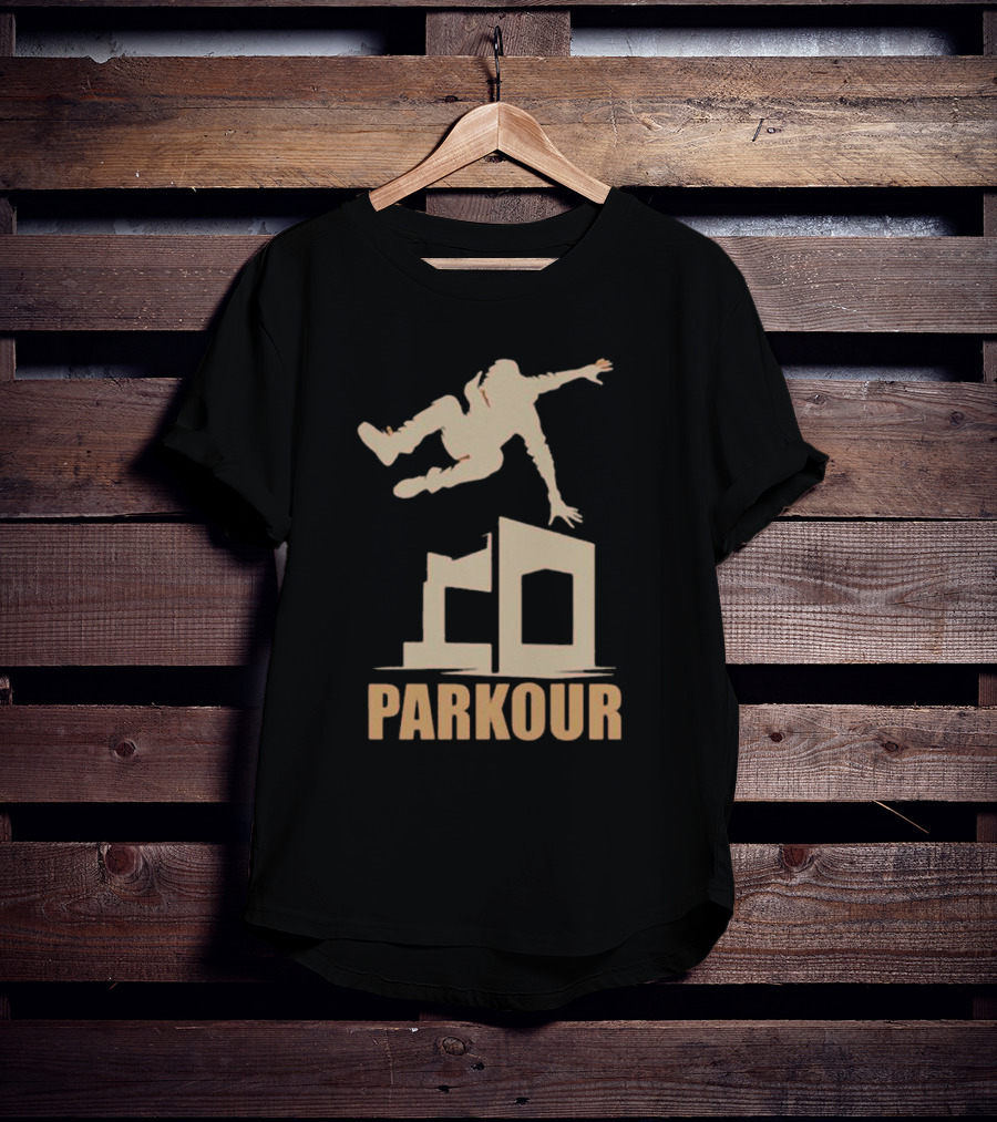 Free-Running Urban Parkour Jumping Silhouette Street T-Shirt