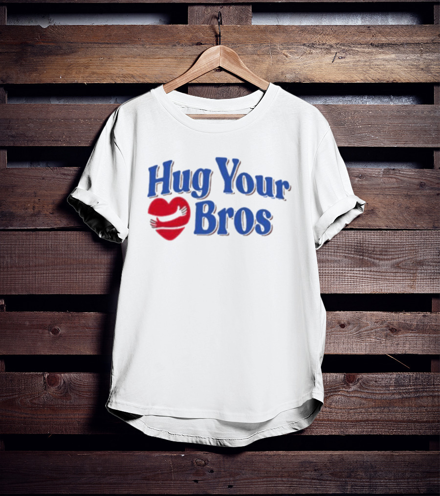 Friday Beers Hug Your Bros Heart Embrace T-Shirt