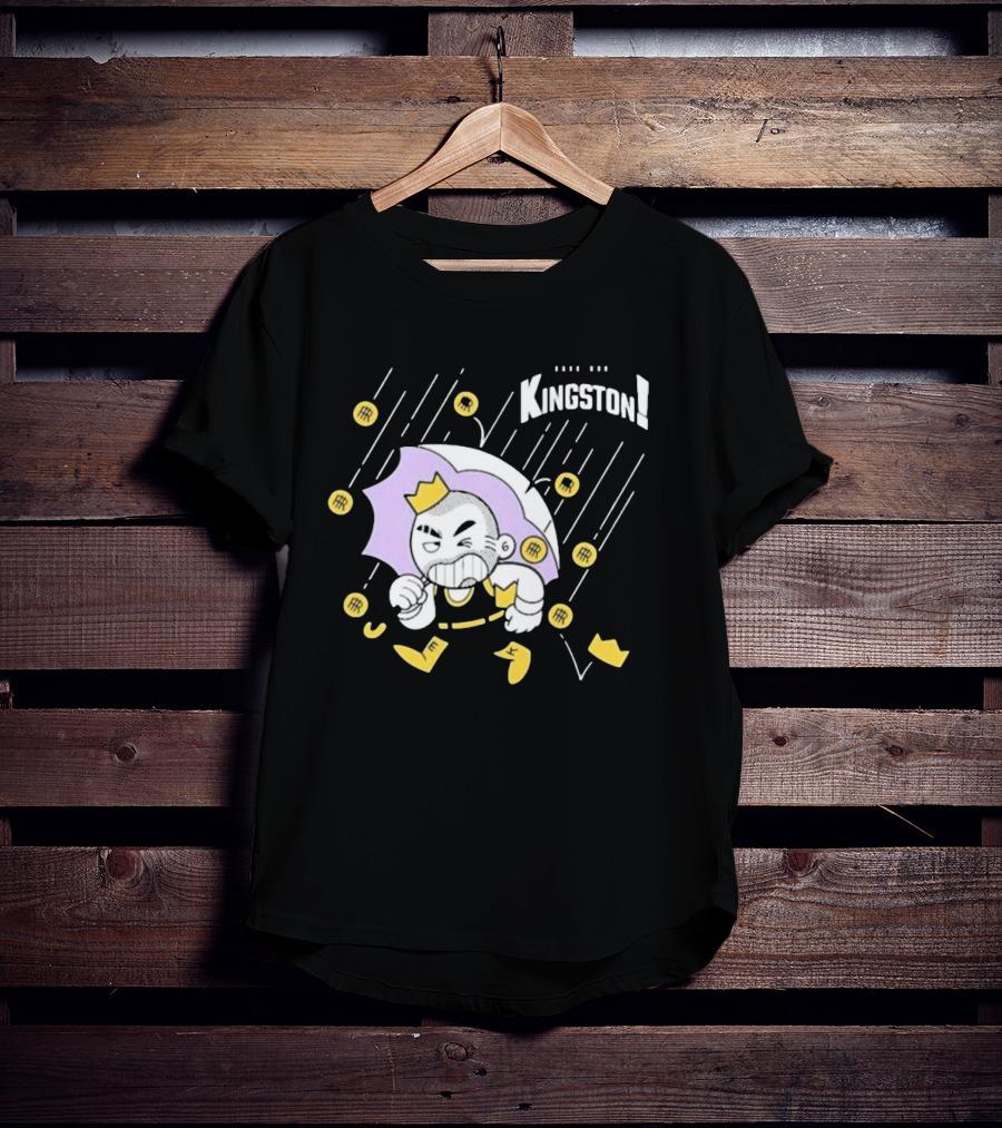 Bald Emo Kingston Character With Umbrella And Crown Symbols T-Shirt