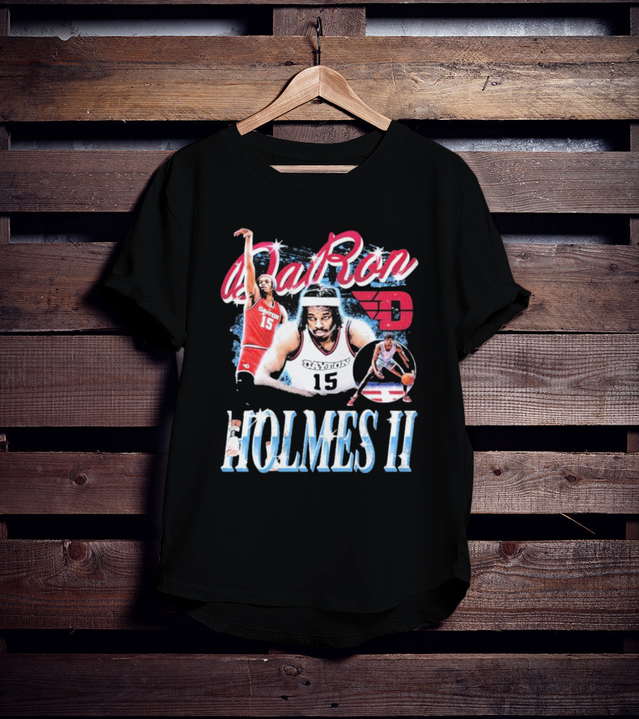 DaRon Holmes II Dayton Flyers Basketball Collage T-Shirt
