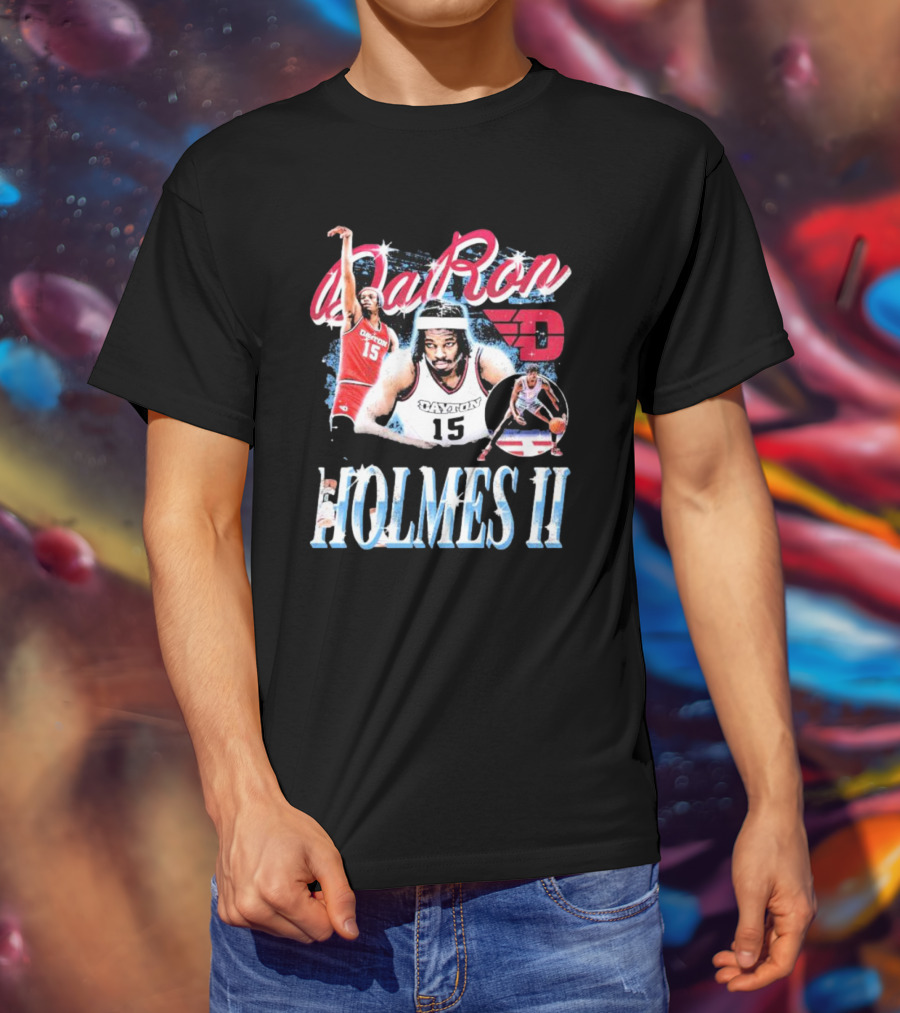 DaRon Holmes II Dayton Flyers Basketball Collage T-Shirt