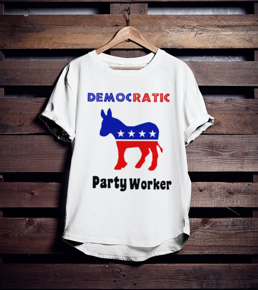 Democratic Party Worker Donkey Emblem T-Shirt