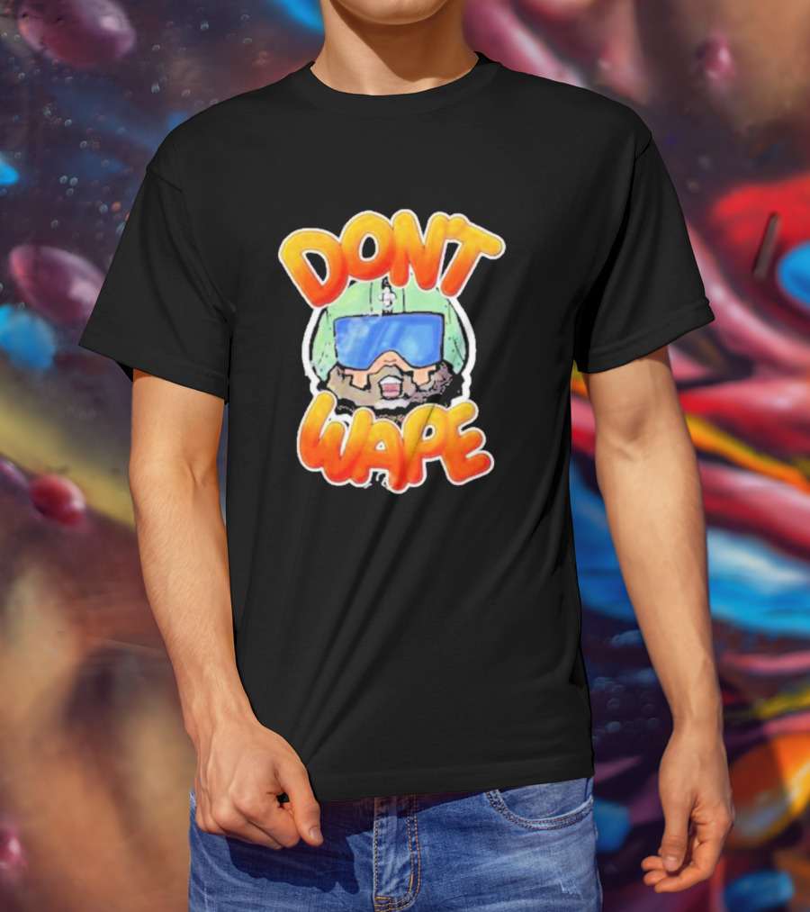 Dick Masterson Don't Wape Bearded Guy In Helmet With Goggles T-Shirt