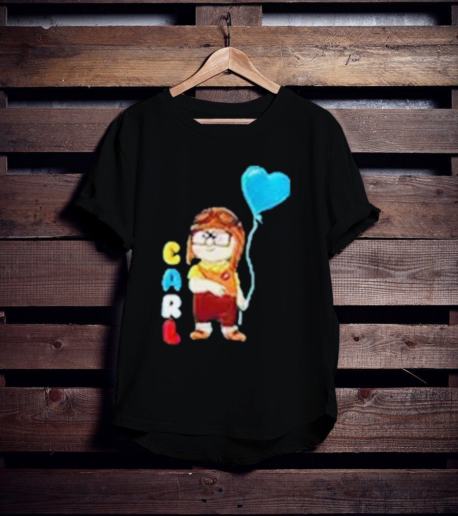 Disney Pixar Up Carl Holding Heart Balloon Couples T-Shirt