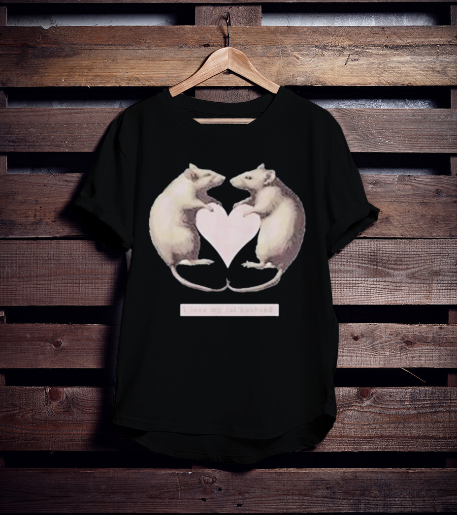 Dogecore I Love My Rat Husband Heart Rats T-Shirt
