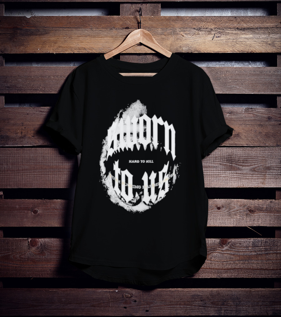 Doknowsworld Sworn To Us Hard To Kill Black Print T-Shirt