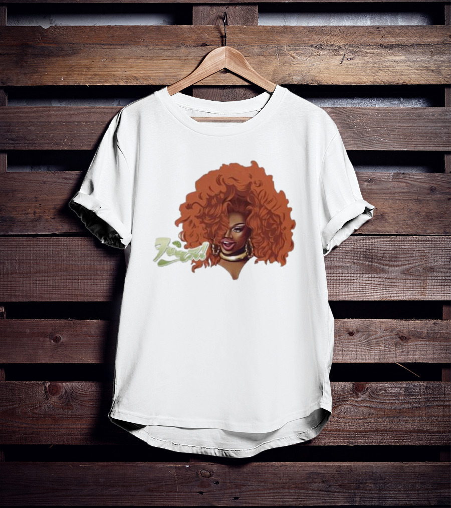 Drag Queen Sunami Foam Iconic Curly Hair T-Shirt