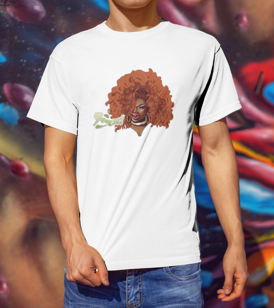 Drag Queen Sunami Foam Iconic Curly Hair T-Shirt