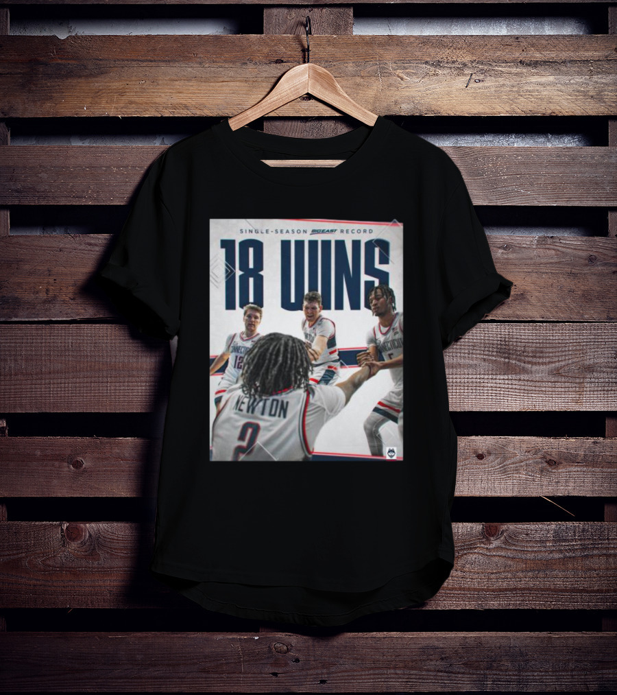 Single Season Bigeast Record 18 Wins UConn Basketball Team T-Shirt