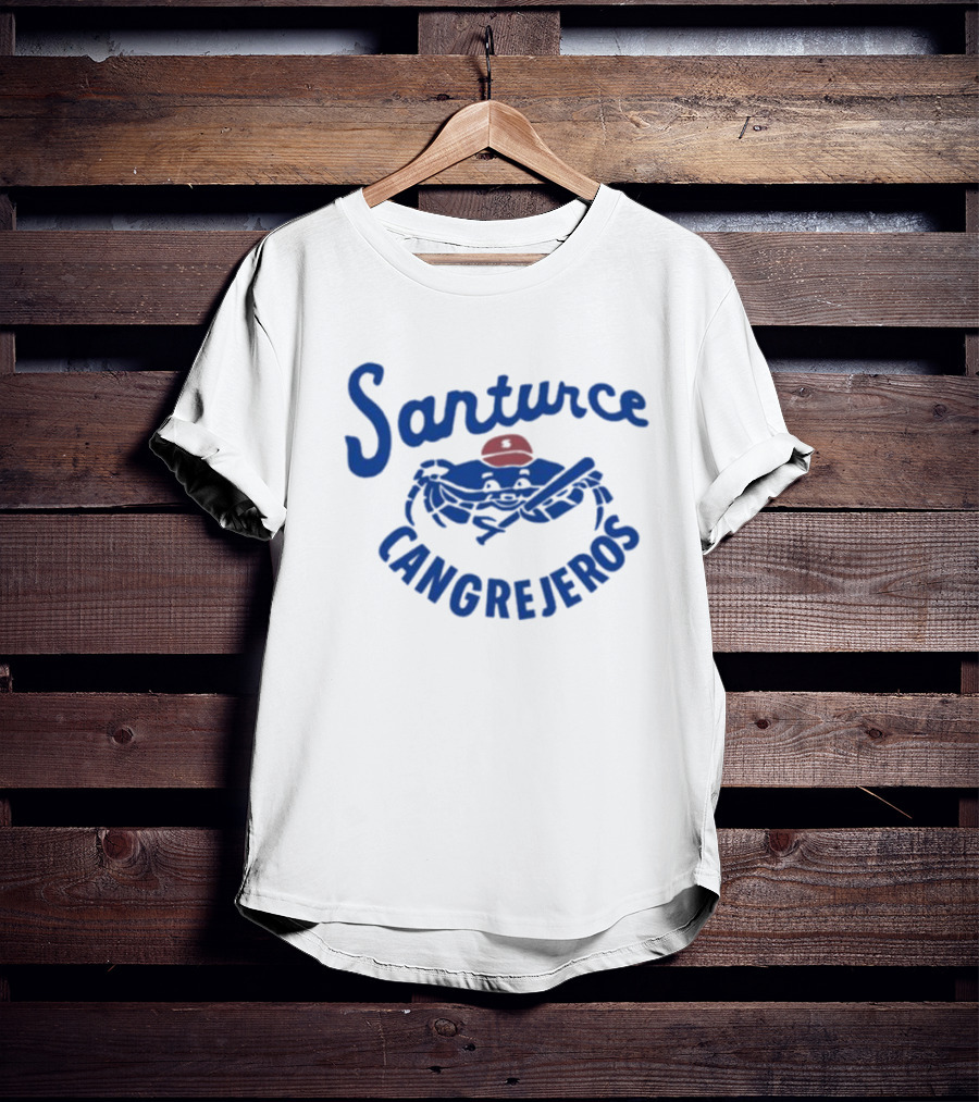 Santurce Cangrejeros Blue Crab Baseball T-Shirt