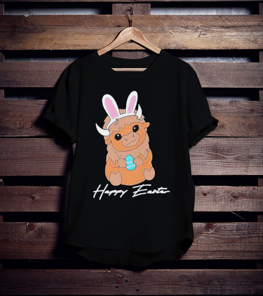 Happy Easter Buffalo Bunny With Ears And Egg T-Shirt