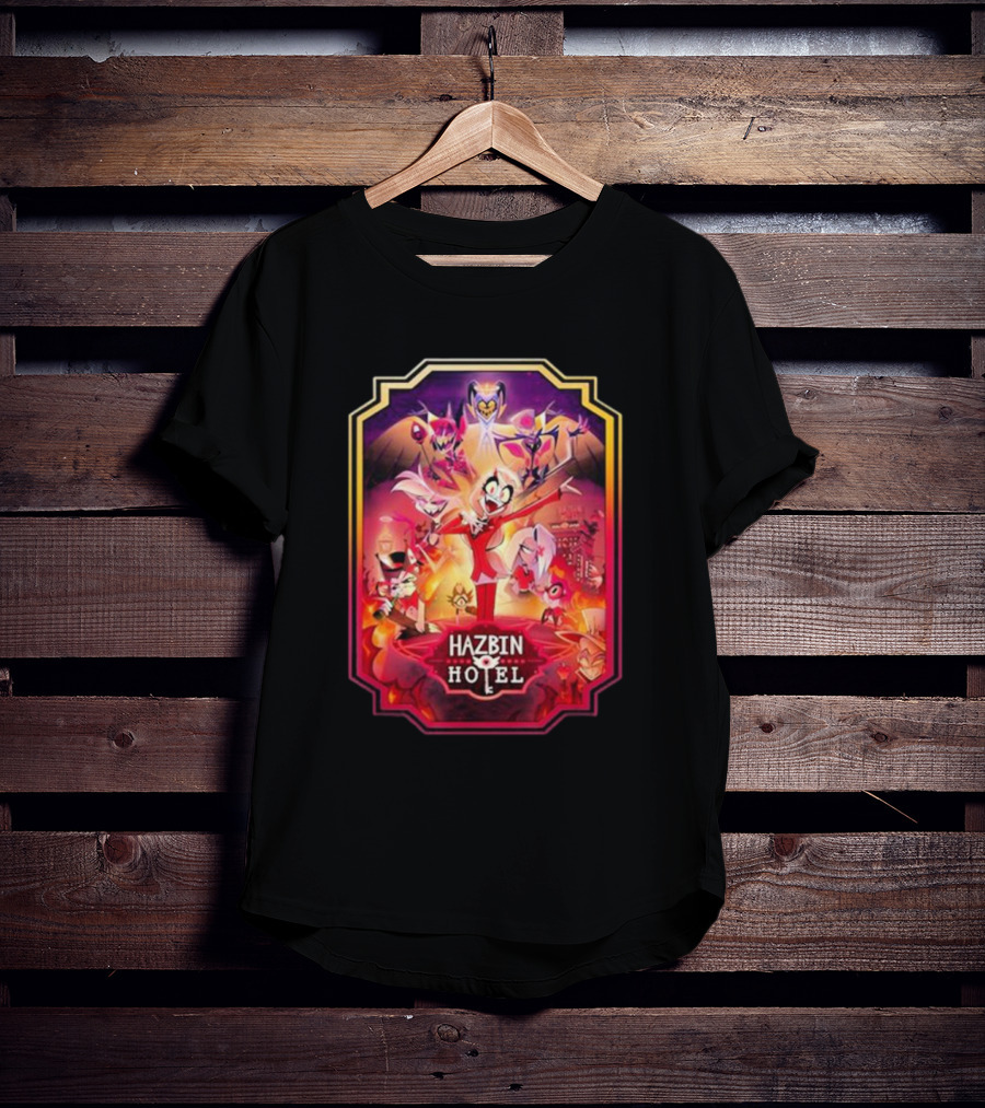 Hazbin Hotel Vibrant Character Montage T-Shirt